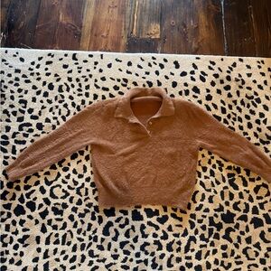 Paloma Wool-esque Brown Poly Angora Sweater